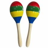  Maracas Lục Lạc Cầm Tay Gỗ Màu Sắc 