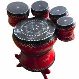 Bộ Trống Dân Tộc Hát Chầu Văn Gỗ Đỏ 