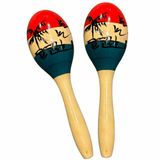 Maracas Lục Lạc Cầm Tay Gỗ Màu Sắc 