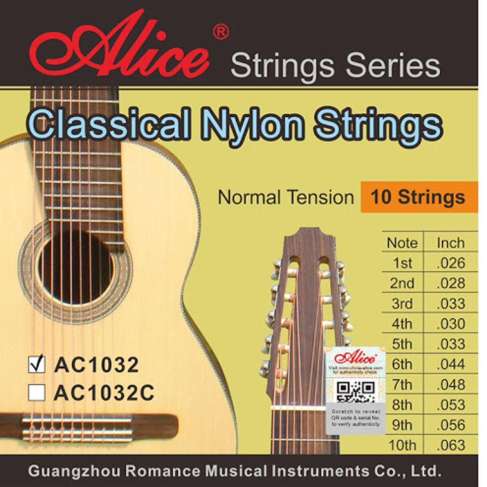  Dây Đàn Guitar Classic 10 dây Alice AC1032 