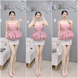  A95 - ÁO ỐNG PEPLUM KHÔNG DÂY 