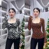 A6 - Áo Cổ U Dài Tay Mai Bùi Store ( Tặng Áo Ống) Top Nữ