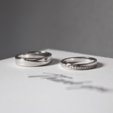  Harmony Cặp nhẫn vàng trắng Moissanite CP-Harmony-WG10 
