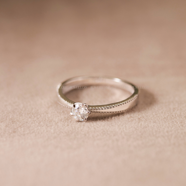  Âme Nhẫn nữ vàng trắng Moissanite LR-Âme-WG10 