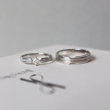  Aura Cặp nhẫn vàng trắng Moissanite CP-Aura-WG10 