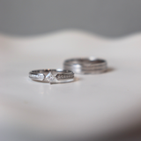  Aura Cặp nhẫn vàng trắng Moissanite CP-Aura-WG10 