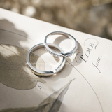  Cielo Cặp nhẫn cưới vàng trắng Moissanite CP-Cielo-WG10 