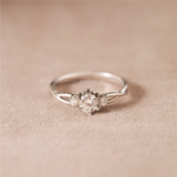  Déesse Nhẫn nữ vàng trắng Moissanite LR-Déesse-WG10 