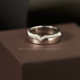  Desir Cặp nhẫn cưới vàng trắng Moissanite CP-Desir-WG10 