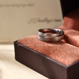  Ella Cặp nhẫn cưới vàng trắng Moissanite CP-Ella-WG10 