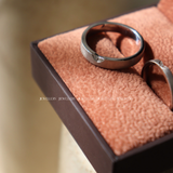  Ella Cặp nhẫn cưới vàng trắng Moissanite CP-Ella-WG10 