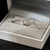  Eprise Cặp nhẫn cưới vàng trắng Moissanite CP-Eprise-WG10 