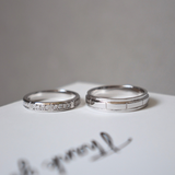  Grainne Cặp nhẫn vàng trắng Moissanite CP-Grainne-WG10 