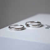  Grainne Cặp nhẫn vàng trắng Moissanite CP-Grainne-WG10 