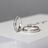  Grainne Cặp nhẫn vàng trắng Moissanite CP-Grainne-WG10 