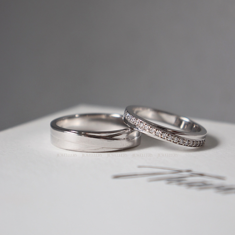Harmony - Cặp nhẫn cưới đá Moissanite