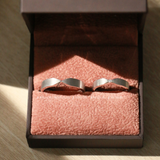  Lagom Cặp nhẫn cưới vàng trắng Moissanite CP-Lagom-WG10 