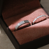  Lilian Cặp nhẫn cưới vàng trắng Moissanite CP-Lilian-WG10 