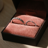  Loewe Cặp nhẫn cưới vàng trắng Moissanite CP-Loewe-WG10 