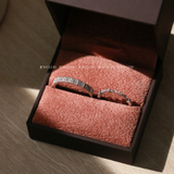  Loewe Cặp nhẫn cưới vàng trắng Moissanite CP-Loewe-WG10 