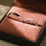  Lumière Cặp nhẫn cưới vàng trắng Moissanite CP-Lumière-WG10 