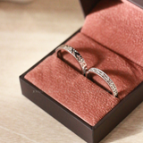  Tramie Cặp nhẫn vàng trắng Moissanite CP-Tramie-WG10 