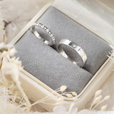  Verosie Cặp nhẫn cưới vàng trắng Moissanite CP-Verosie-WG10 