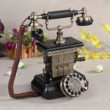  Điện thoại cố định để bàn Chất liệu đồng + hợp kim kẽm + dây cuộn vải Sử dụng đồ trưng bày Kt 24.6*16.4*29.1 nặng 2kg 