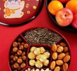  Hộp bày kẹo Tết mèo may mắn Chất liệu melamine (sứ giả) 