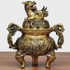 Lư hương Rồng trang trí Chất liệu đồng Sử dụng đồ trưng bày Kt 18*12*20cm nặng 1.4kg
