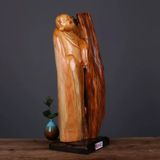  Tượng Phật Di Lặc chạm khắc nghệ thuật Chất liệu gỗ Sử dụng đồ trưng bày Kt 22*9*42cm 