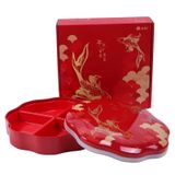  Hộp bày kẹo hoa văn cá may mắn Chất liệu Composite melamine MF (sứ giả) 