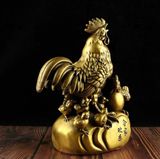  Gia đình gà trang trí chất liệu đồng sử dụng đồ trưng bày kt 21*11*24 nặng 1.7kg 