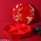  Hộp bày kẹo hoa văn cá may mắn Chất liệu Composite melamine MF (sứ giả) 