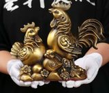  Gia đình gà hạnh phúc chất liệu đồng sử dụng đồ trưng bày kt 24*8.5*18.5 nặng 1.4kg 