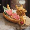 ĐĨA RỒNG TRANG TRÍ ĐỒ ĂN CAO CẤP BK-CE006500VN-3856 Chất liệu sản phẩm: nhựa