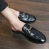 Giày da sục nam cao cấp Màu sắc đen/nâu Chất liệu phần trên da sợi nhỏ + đế cao su