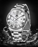  ĐỒNG HỒ ĐẲNG CẤP DOANH NHÂN Chuyển động thạch anh Gương ánh sáng xanh cong có độ cứng cao 