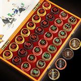  Bộ trà cờ vua cao cấp Chất liệu hộp cờ gỗ + các loại trà ( Thiết Quan Âm, Kim Quân Mai, Phổ Nhi, Lapsang Souchong) 