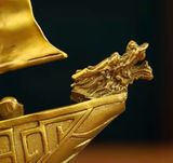  Thuyền buồm đầu rồng trang trí Chất liệu đồng Sử dụng đồ trưng bày Kt 23*8*28 nặng 1.8kg 