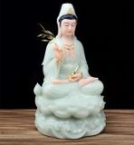  TƯỢNG PHẬT QUAN ÂM BỒ TÁT NGỌC BÍCH DÁT VÀNG BK-CE007000VN-3970 