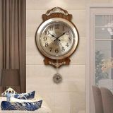  Đồng hồ cổ treo tường phong cách Châu Âu Chất liệu Đồng + gương thuỷ tinh 
