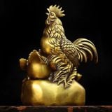  Gia đình gà trang trí chất liệu đồng sử dụng đồ trưng bày kt 21*11*24 nặng 1.7kg 