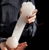  Thanh gậy như ý trang trí chất liệu đá+đế gỗ sử dụng đồ trưng bày kt 30,5*8,8*11,6cm 