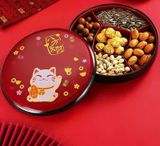 Hộp bày kẹo Tết mèo may mắn Chất liệu melamine (sứ giả) 