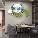  ĐỒNG HỒ TREO TƯỜNG CHIM CÔNG CAO CẤP Vật liệu: sắt + nhựa  Nghề thủ công: Sơn nướng nhiệt độ cao 