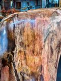  Gốc cây gỗ hoá thạch chất đá già đanh Cao 90 ngang 36 sâu 26 Nặng 74kg luôn đế gỗ hương 