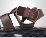  Sandal da nam cao cấp Chất liệu da bò + đế PUc Thoáng khí và đế chống trơn trượt, chống mài mòn 