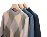  ÁO LEN NAM PHONG CÁCH CỔ ĐIỂN CAO CẤP Chất liệu: len 100% Độ dày len: Sợi thường (10 kim, 12 kim) 