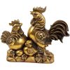 Gia đình gà hạnh phúc chất liệu đồng sử dụng đồ trưng bày kt 24*8.5*18.5 nặng 1.4kg